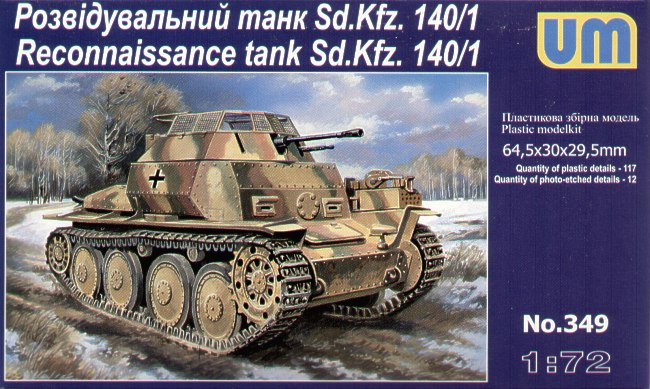Unimodel UNIM349 1:72 German Sd.Kfz.140/1 reconnaissance