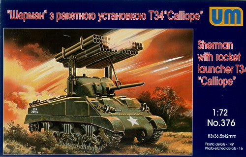 Unimodel UNIM376 1:72 Sherman with T3 'Calliope' rocket launcher