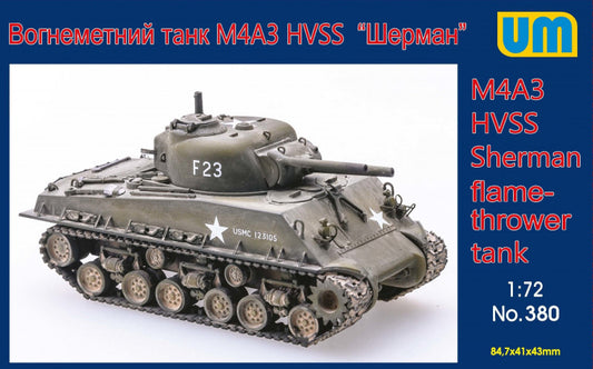 Unimodel UNIM380 1:72 M4A3 HVSS Sherman flame thrower tank