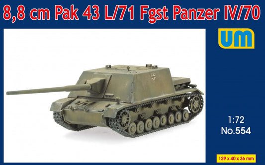 Unimodel UNIM554 1:72 Panzer IV/70 8,8cm Pak43L/71 Fgst