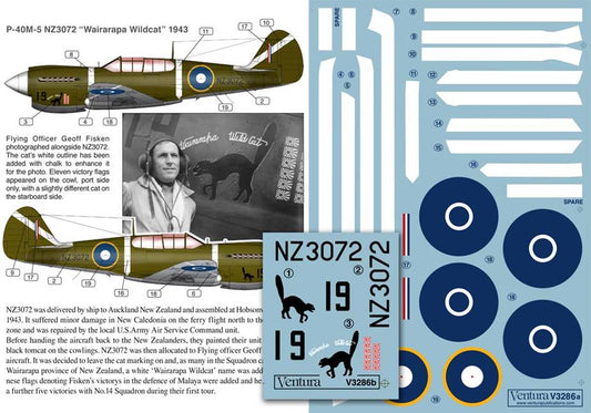 Ventura VA3286 1:32 Curtiss P-40M-5 NZ3072 'Wairarapa Wildcat' 1943
