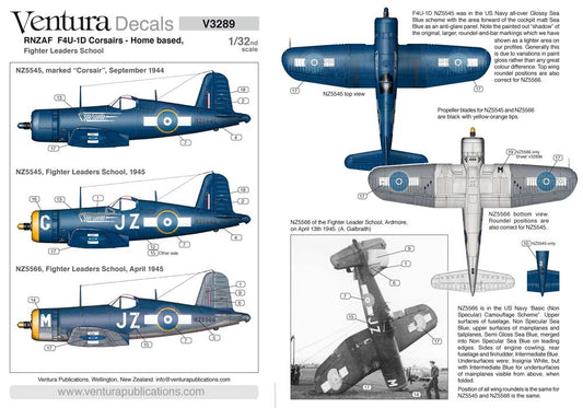 Ventura VA3289 1:32 RNZAF Vought F4U-1D Corsairs