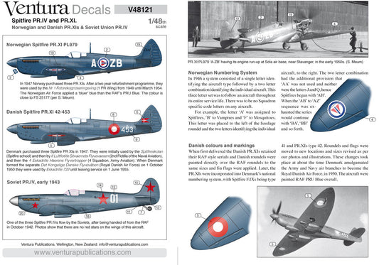 Ventura VA48121 1:48 European Spitfire PR.IV and PR.XI