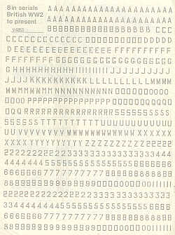 Ventura VA4853 1:48 Grey 8 inches British & Australian serial letters & numbers