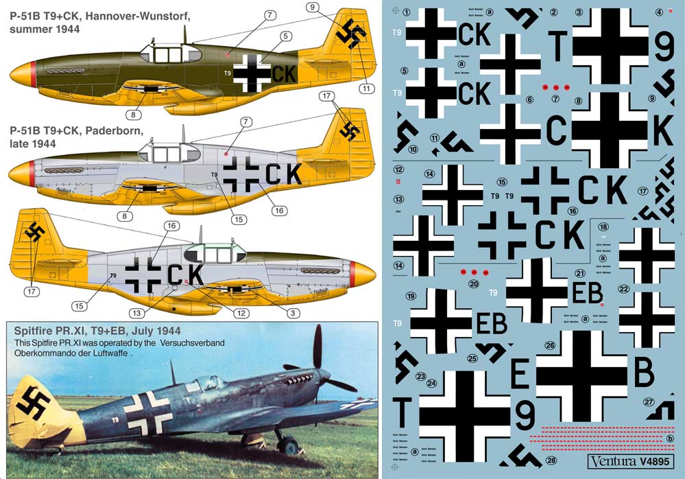Ventura VA4895 Captured Luftwaffe P-51B & Spitfire Mk.XIV 1:48