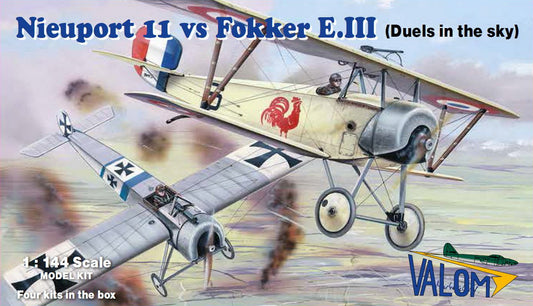 Valom VAL14420 1:144 Nieuport N.11 vs. Fokker E.III