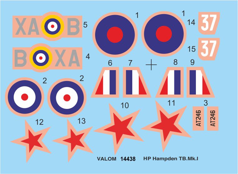 Valom VAL14438 1:144 Handley-Page Hampden TB Mk.I re-box new decals no new parts