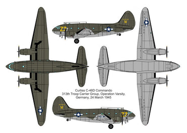 Valom VAL72152 1:72 Curtiss C-46D Commando 'Operation Varsity' resin parts