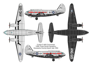 Valom VAL72154 Curtiss C-46D Air National Guard 1:72