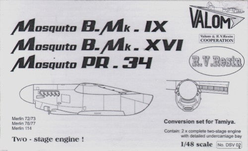 Valom VALDSV02 1:48 de Havilland Mosquito Mk.IX/Mk.XVI and PR.34
