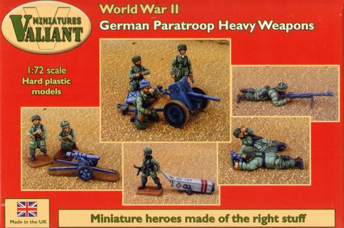 Valiant Miniatures VM0010 1:72 WWII German Paratroopers and heavy weapons