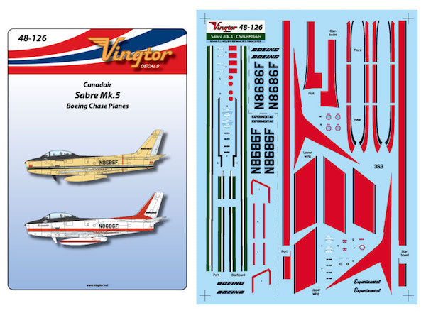 Vingtor Decals VTH48-126 1:48 Canadair Sabre Mk.5