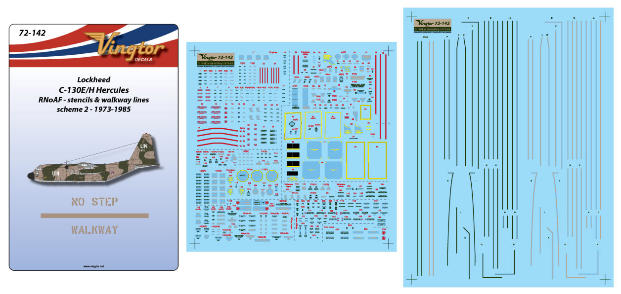 Vingtor Decals VTH72142 1:72 Lockheed C-130E/H Hercules, RNoAF