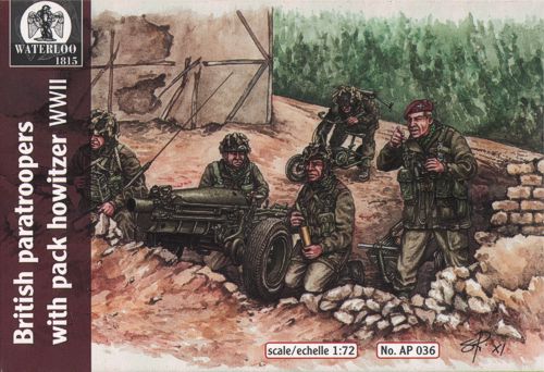 Waterloo 1815 WLAP036 1:72 British Paratroopers with Howitzer
