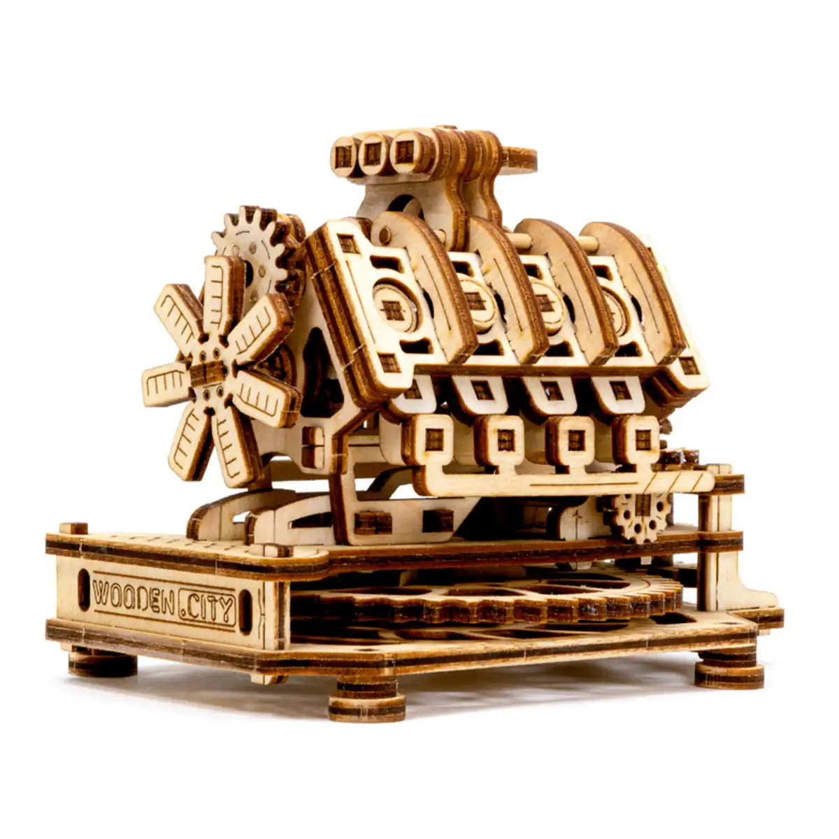 Wooden City WR316 V8 Engine 3D Wooden Model Kit