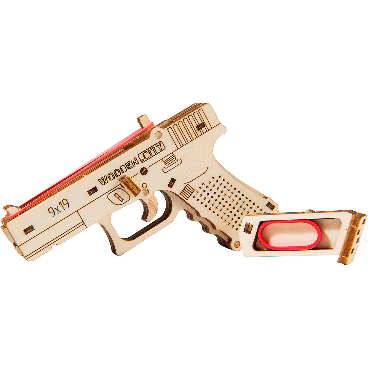 Wooden City WR349 The Guardian GLK-19 Pistol 3D Wooden Model Kit