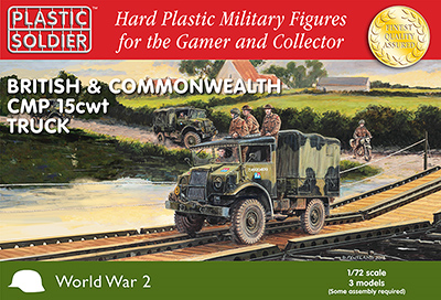 Plastic Soldier Company WW2V20024 1:72 Canadian Military Pattern 15cwt trucks x3
