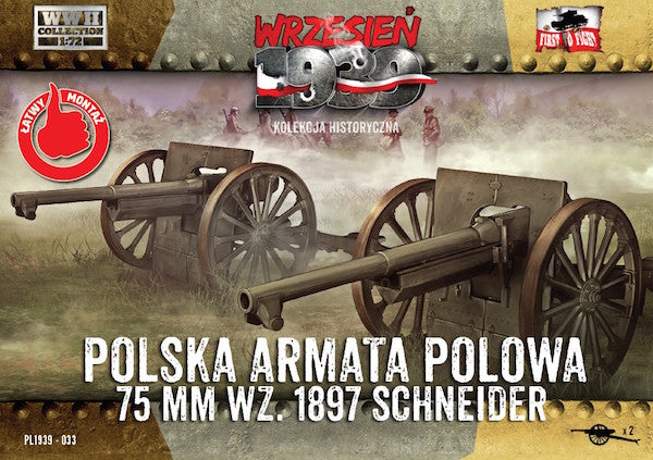 First To Fight Kits FTF033 1:72 Polish Field Cannon 75mm Schneider