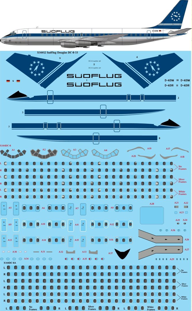 26 Decals X14412 1:144 SudFlug