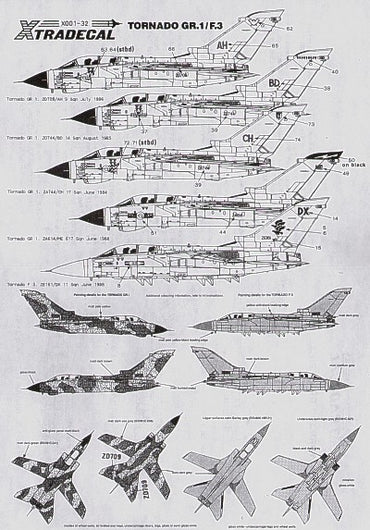 Xtradecal X32001 1:32 Panavia Tornado GR.1/F.3