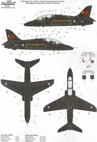 Xtradecal X32045 1:32 BAe Hawk T.1A