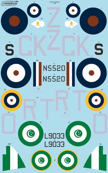 Xtradecal X32069 1:32 Gloster Gladiator