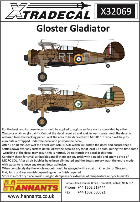 Xtradecal X32069 1:32 Gloster Gladiator