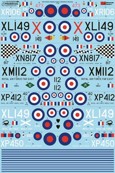 Xtradecal X44009 1:144 RAF Hawker-Siddeley Argosy & Blackburn Beverley.