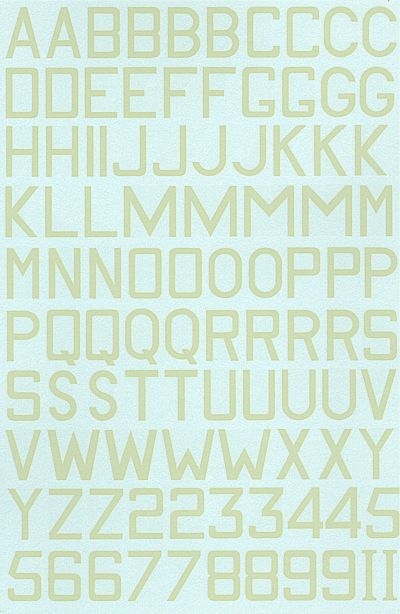 Xtradecal X48023 1:48 RAF Sky 24 inches and 30 inches Code Letters