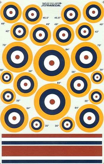 Xtradecal X48032 1:48 RAF National Insignia/Roundels A1 Type