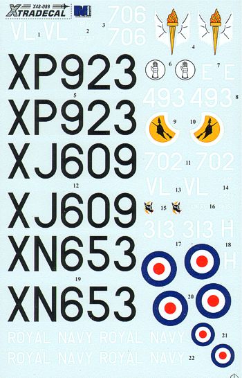 Xtradecal X48089 1:48 de Havilland Sea Vixen FAW.2