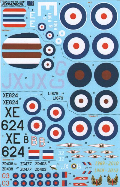 Xtradecal X48108 1:48 RFC/RAF 100 Years of 1 Squadron