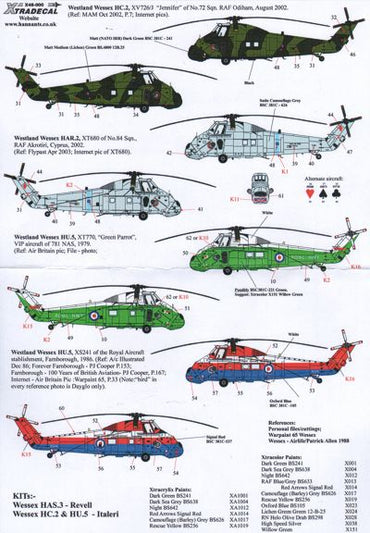 Xtradecal X48111 1:48 Westland Wessex HC.2