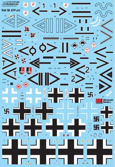 Xtradecal X48169 1:48 Messerschmitt Bf-109E/F/G Pt.1