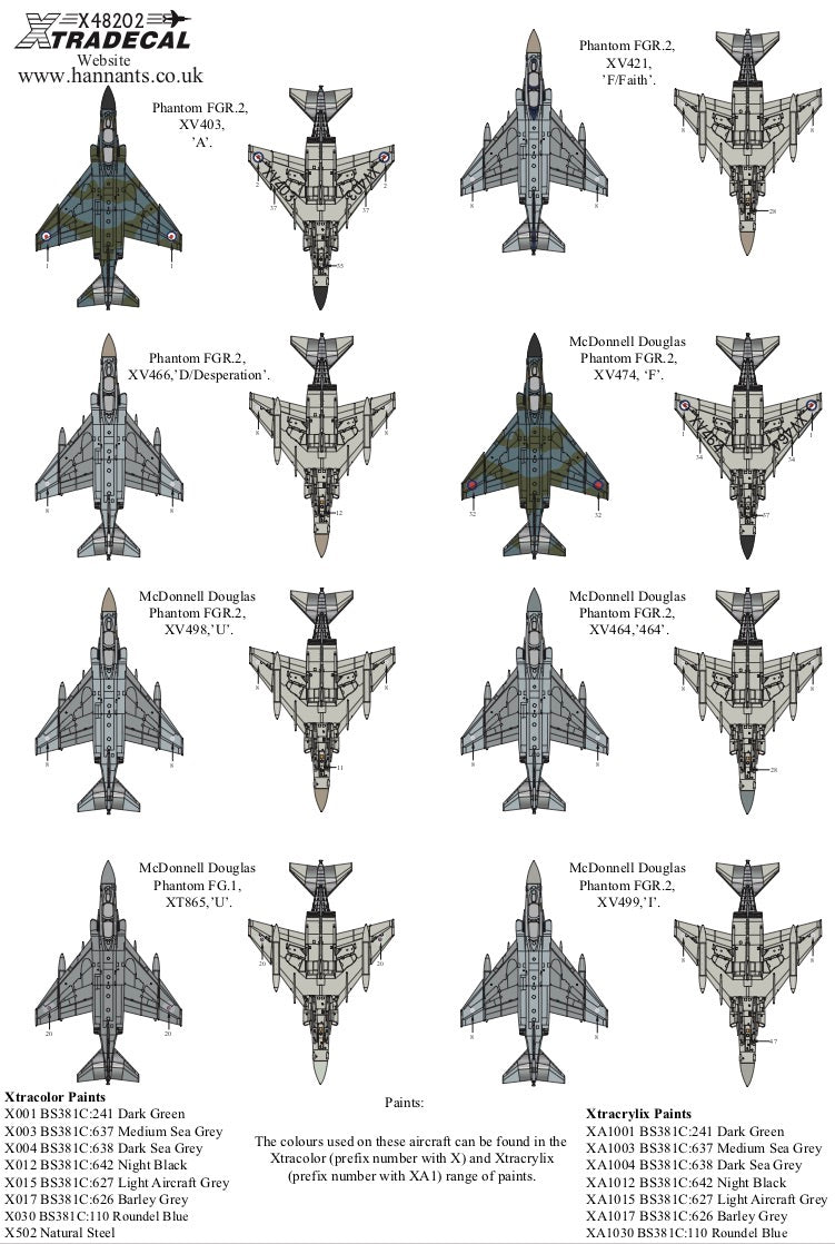 Xtradecal X48202 1:48 McDonnell-Douglas Phantom FG.1/FGR.2