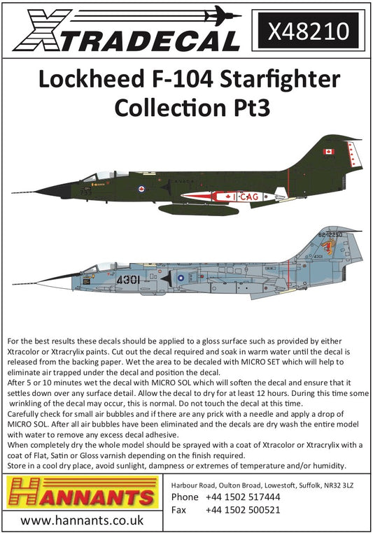 Xtradecal X48210 1:48 Lockheed F-104G Starfighter Part 3