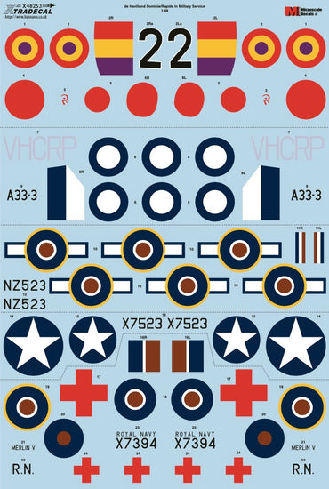 Xtradecal X48253 1:48 de Havilland DH.89 Dragon Rapide,/Dominie