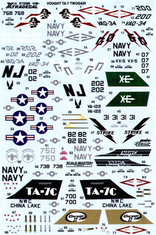 Xtradecal X72086 1:72 LTV TA-7C Corsair Twosair