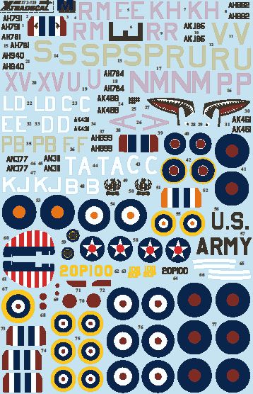 Xtradecal X72139 1:72 Curtiss P-40B Tomahawk