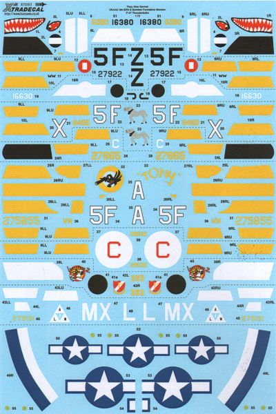 Xtradecal X72153 1:72 REPRINTED!! Republic P-47D Thunderbolts