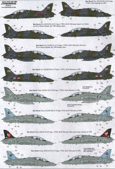 Xtradecal X72166 1:72 BAe Hawk T.1A 1979-1992