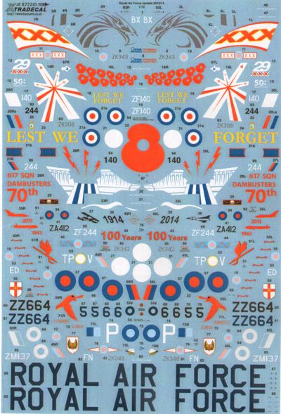 Xtradecal X72216 1:72 RAF 2014 Update