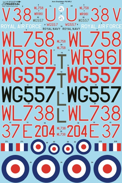 Xtradecal X72237 1:72 Avro Shackleton MR.2 Pt 2