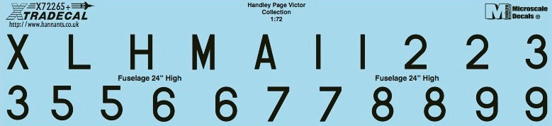 Xtradecal X72265 1:72 Handley-Page Victor Collection Mks.1 and 2