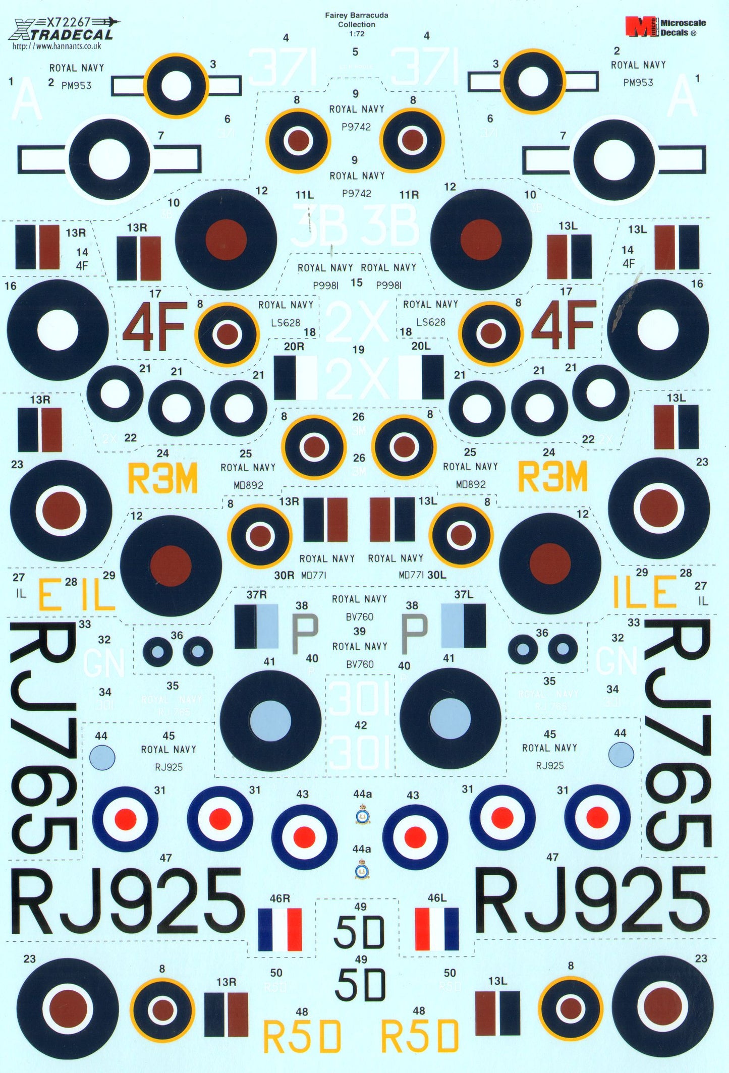 Xtradecal X72267 1:72 Fairey Barracuda Mks.I, Mk.II and Mk.III