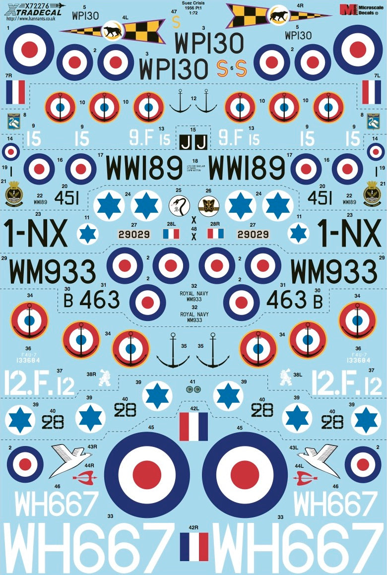 Xtradecal X72278 1:72 Suez Crisis 1956