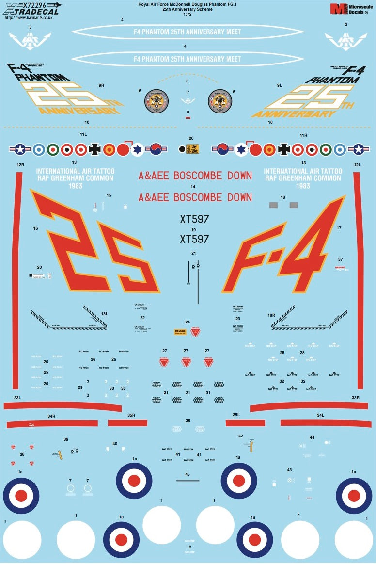 Xtradecal X72296 1:72 McDonnell-Douglas FG.1 Phantom Pt 7