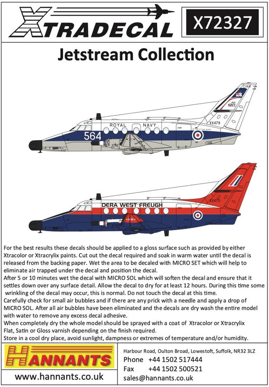 Xtradecal X72327 1:72 BAe Jetstream Collection
