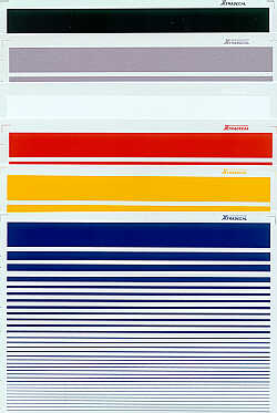 Xtradecal XPSA Black/White/Silver/Red/Yellow/Blue Stripes