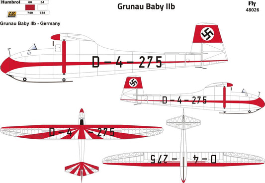 FLY YLF48026 1:48 Grunau Baby IIB Germany